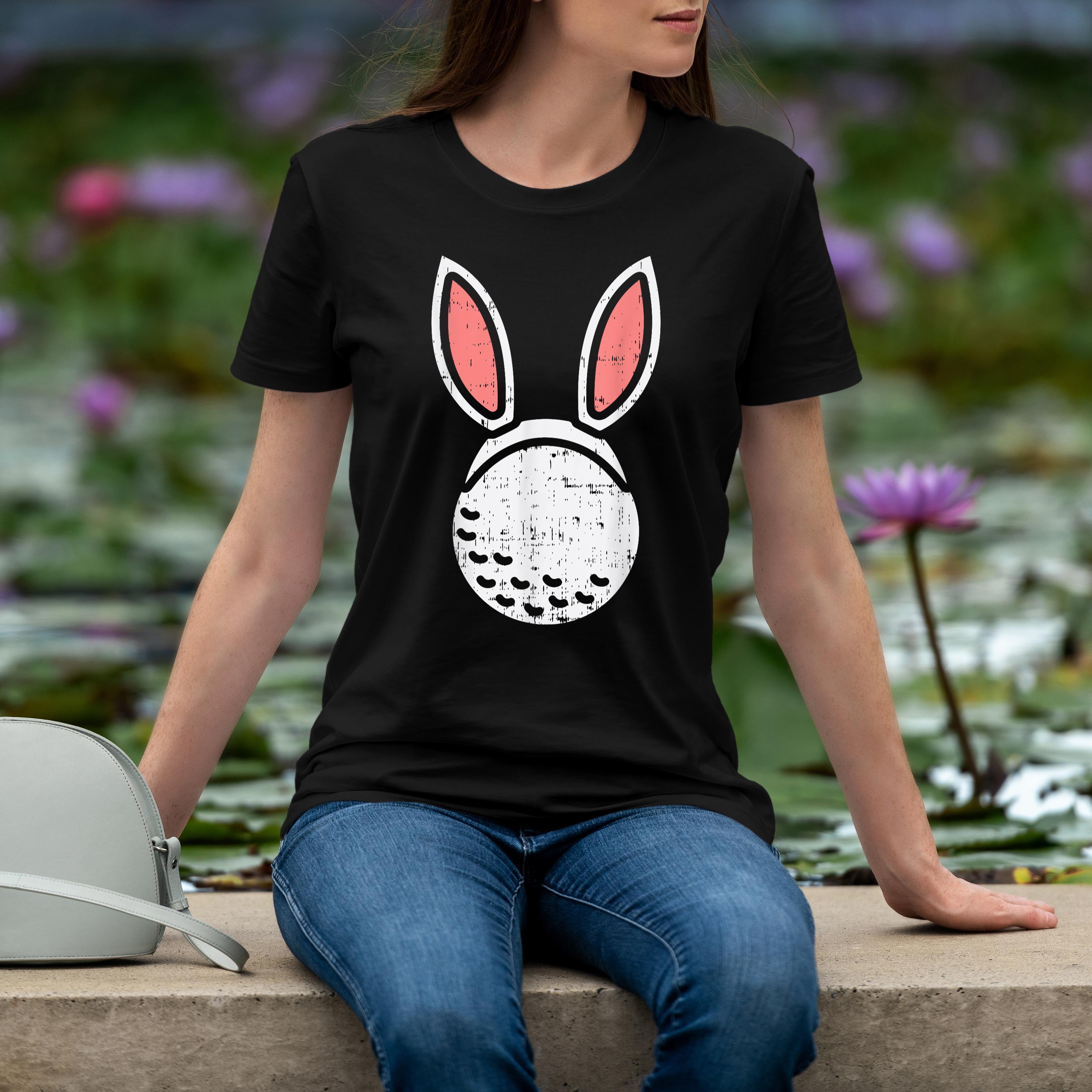 Golf Ball Bunny Ears Funny Golfing Easter Golfer Gift Shirt 